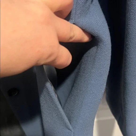 Blue Button-Up Coat - Picture 5 of 7